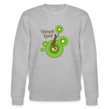 Einrad Einradartistin Einradfahren unicycle-girl - Stanley/Stella Unisex Bio-Sweatshirt CHANGER  - Grau meliert - Vorne - Nik (191cm) & Marisol (170cm)