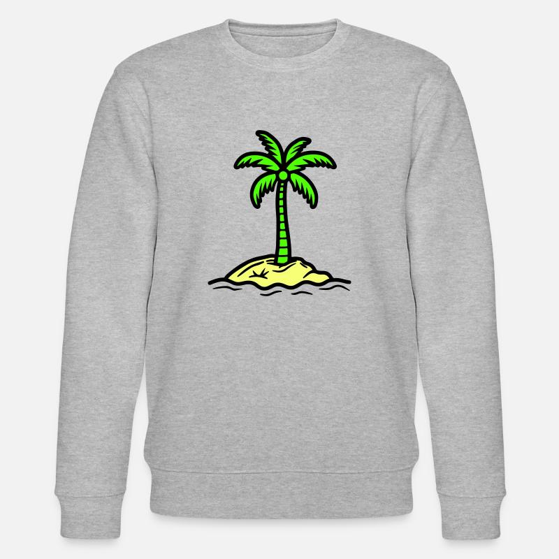 Palme Insel Sommer - Stanley/Stella Unisex Bio-Sweatshirt CHANGER  - Grau meliert