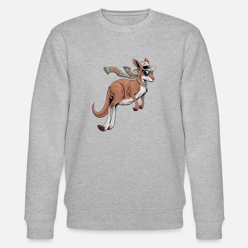 Stylish Kangaroo - Stanley/Stella Unisex Bio-Sweatshirt CHANGER - Grau meliert