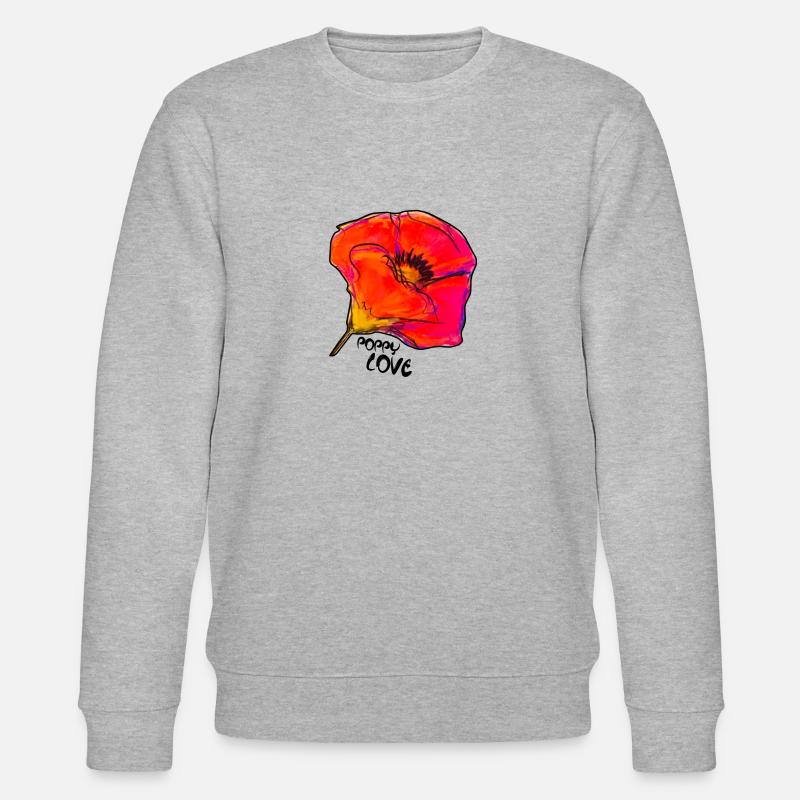 Mohn Liebe - Stanley/Stella Unisex Bio-Sweatshirt CHANGER  - Grau meliert