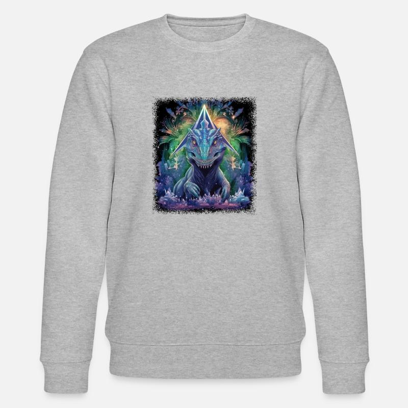 trex cool costume tshirts - Stanley/Stella Unisex Bio-Sweatshirt CHANGER  - Grau meliert
