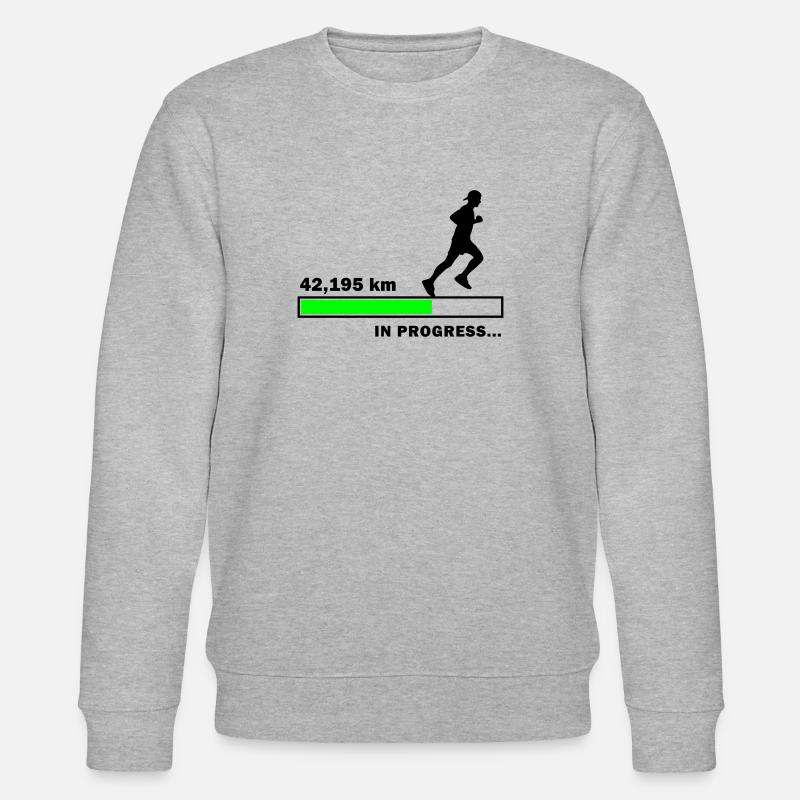 42,195 km en cours - Sweat bio CHANGER Stanley/Stella Unisexe - gris chiné