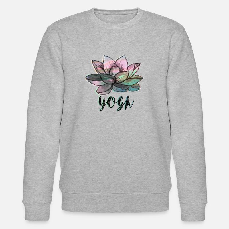Yoga Blüte - Stanley/Stella Unisex Bio-Sweatshirt CHANGER  - Grau meliert