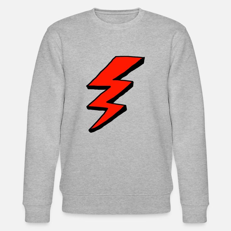 Lightning ϟ Flash - Stanley/Stella CHANGER Unisex Organic Sweatshirt - heather grey