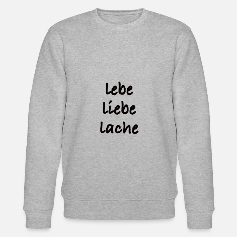 lebe liebe lache - Stanley/Stella Unisex Bio-Sweatshirt CHANGER  - Grau meliert