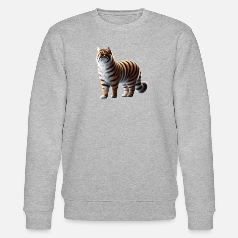 Tiger Katze - Stanley/Stella Unisex Bio-Sweatshirt CHANGER  - Grau meliert