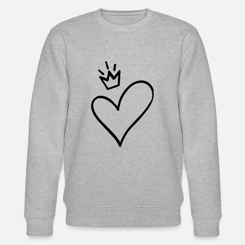 Herz - Stanley/Stella Unisex Bio-Sweatshirt CHANGER  - Grau meliert