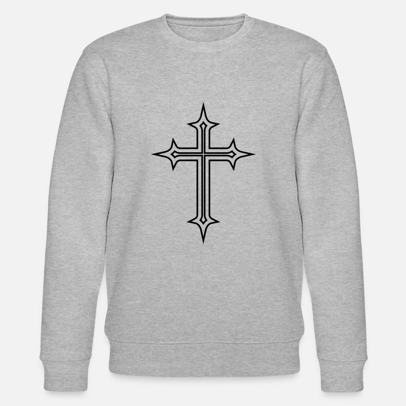 Kreuz - Stanley/Stella Unisex Bio-Sweatshirt CHANGER  - Grau meliert