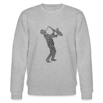 Saxophon - Stanley/Stella Unisex Bio-Sweatshirt CHANGER  - Grau meliert - Vorne - Nik (191cm) & Marisol (170cm)