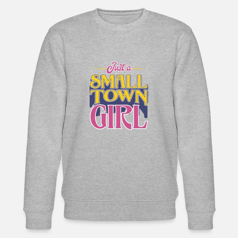 Nur ein kleines Stadt-Mädchen-Geschenk - Stanley/Stella Unisex Bio-Sweatshirt CHANGER  - Grau meliert