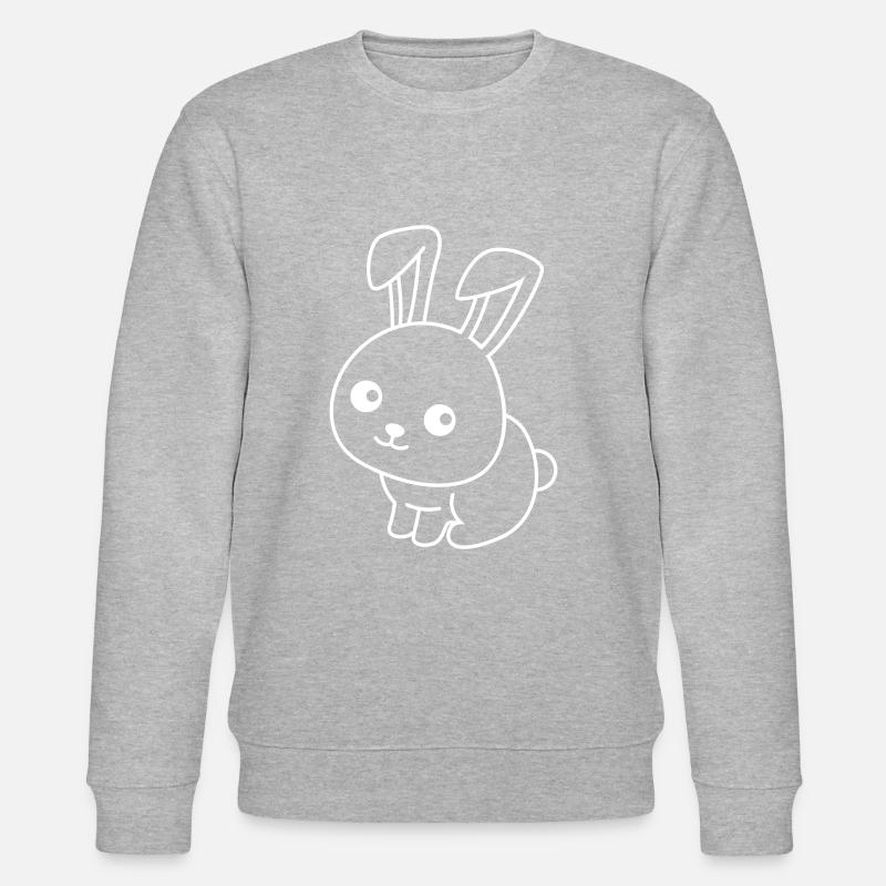 Hase Comic Tier - Stanley/Stella Unisex Bio-Sweatshirt CHANGER  - Grau meliert