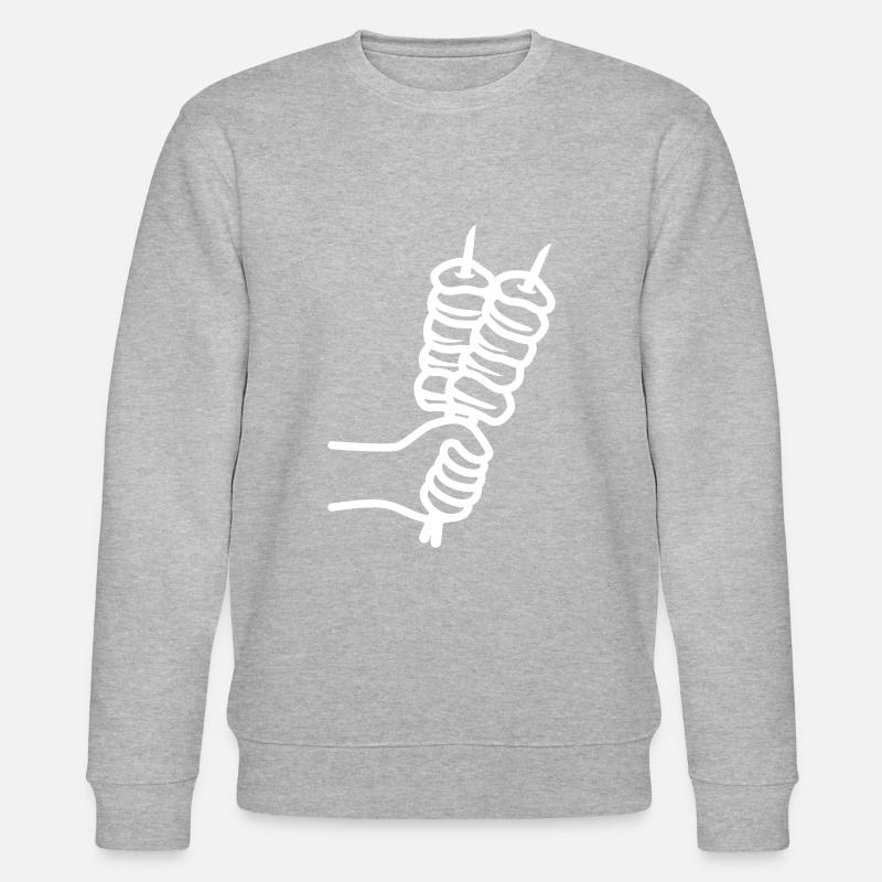 Spieß grill Icon - Stanley/Stella Unisex Bio-Sweatshirt CHANGER  - Grau meliert