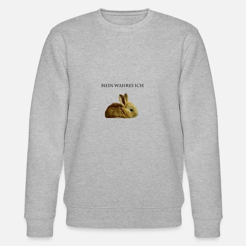 My true I rabbit - Stanley/Stella CHANGER Unisex Organic Sweatshirt - heather grey
