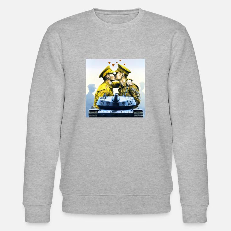 Make Love not War - Stanley/Stella Unisex Bio-Sweatshirt CHANGER  - Grau meliert
