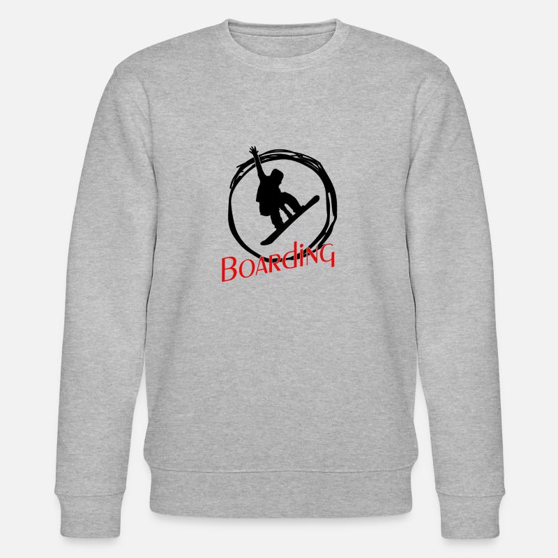 Boarding Snowboarding - Stanley/Stella Unisex Bio-Sweatshirt CHANGER  - Grau meliert