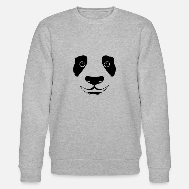 Panda Face : Panda Lovers - Sweat bio CHANGER Stanley/Stella Unisexe - gris chiné