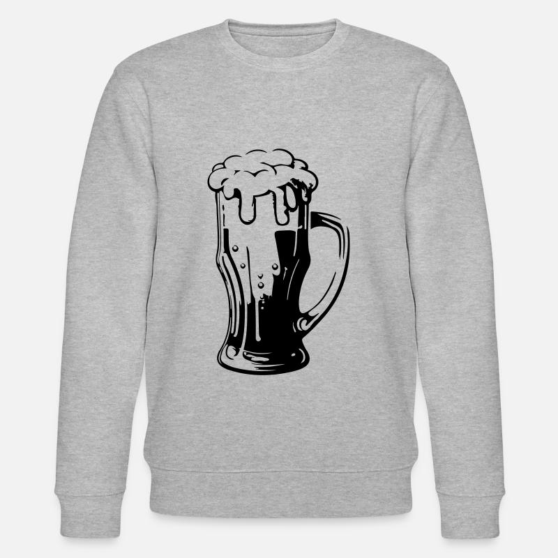 Bierglas Symbol - Stanley/Stella Unisex Bio-Sweatshirt CHANGER  - Grau meliert