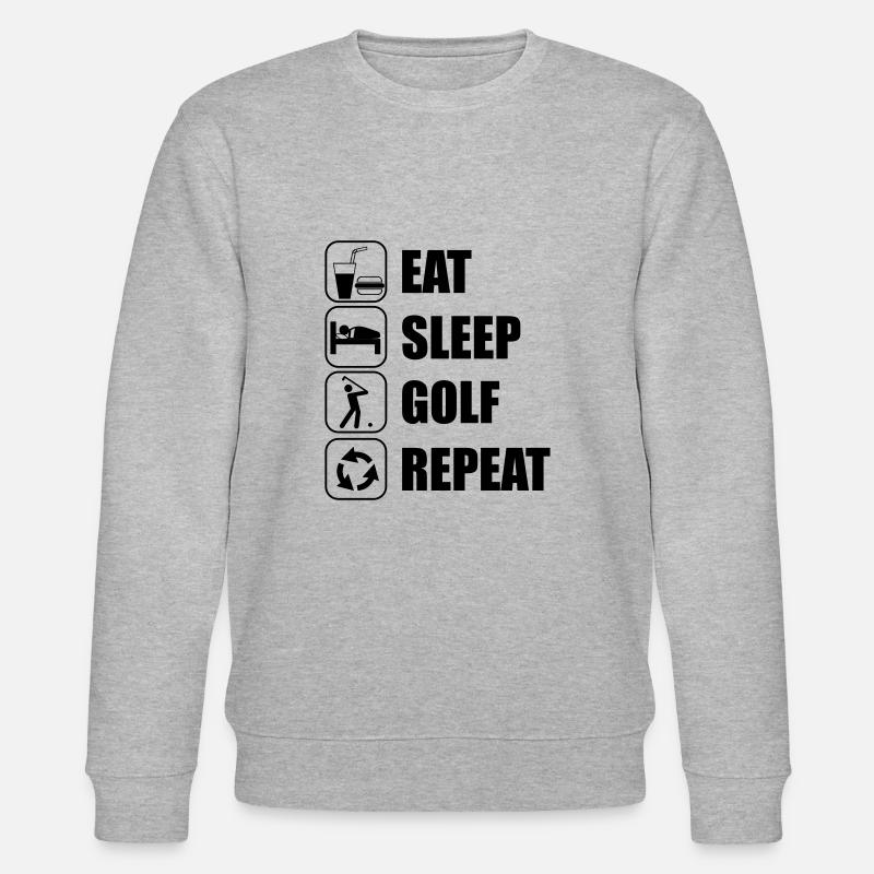 Eat Sleep Golf Repeat - Stanley/Stella Unisex Bio-Sweatshirt CHANGER  - Grau meliert