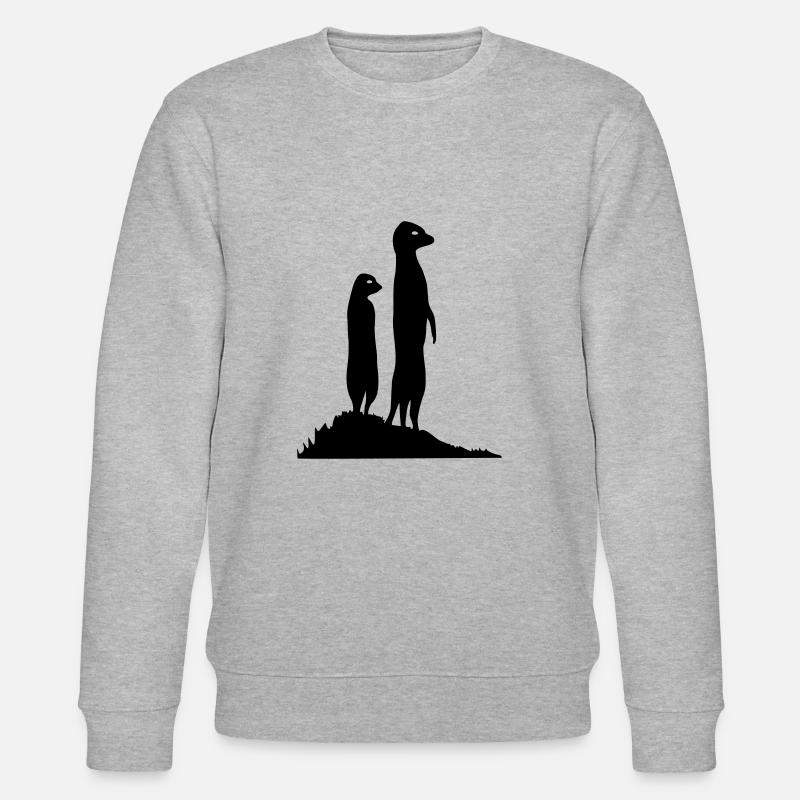 erdmaennchen zwei - Stanley/Stella Unisex Bio-Sweatshirt CHANGER  - Grau meliert