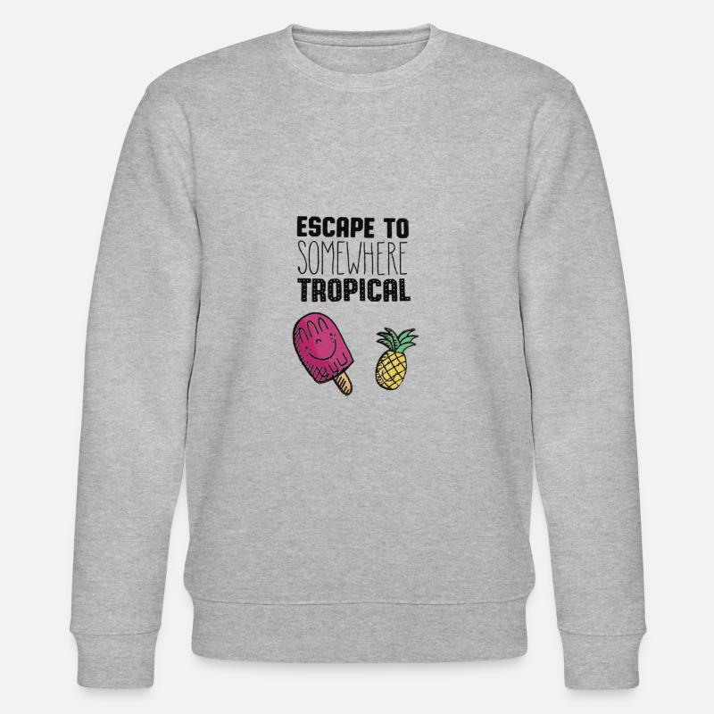 Flucht nach Tropical - Stanley/Stella Unisex Bio-Sweatshirt CHANGER  - Grau meliert