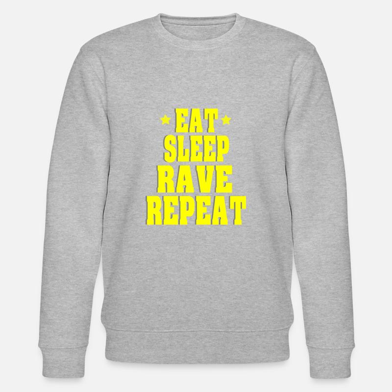 EAT SLEEP Rave - Stanley/Stella Unisex Bio-Sweatshirt CHANGER  - Grau meliert