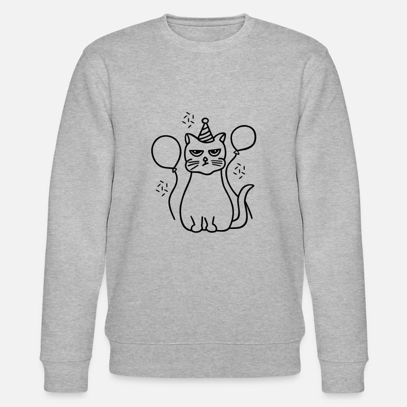 Grumpy cat - Stanley/Stella CHANGER Unisex Organic Sweatshirt - heather grey