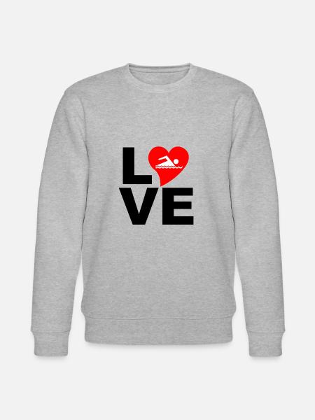 swimming love - Stanley/Stella CHANGER Unisex Organic Sweatshirt - heather grey