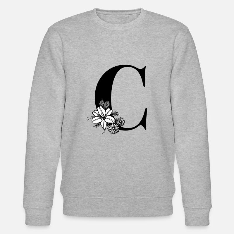 Buchstabe C - Stanley/Stella Unisex Bio-Sweatshirt CHANGER  - Grau meliert
