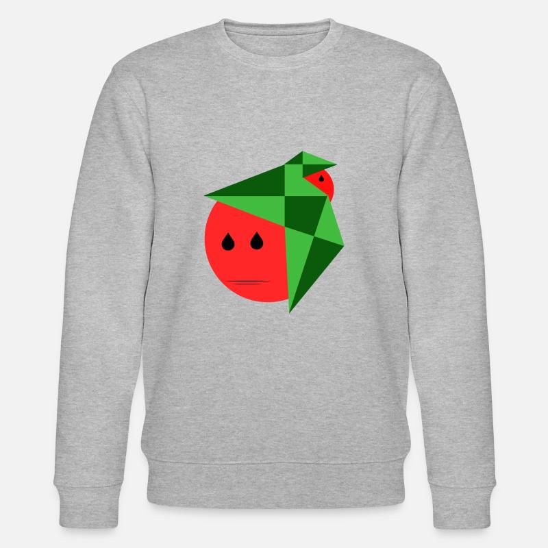 Lustiger Wassermelonenmann - Stanley/Stella Unisex Bio-Sweatshirt CHANGER  - Grau meliert