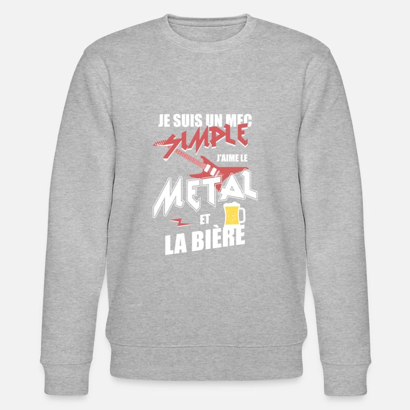 Métal - un mec simple - Sweat bio CHANGER Stanley/Stella Unisexe - gris chiné