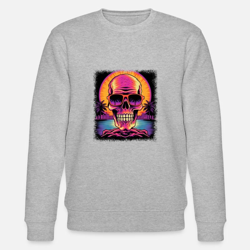 skeleton skateboarding dabbing - Stanley/Stella Unisex Bio-Sweatshirt CHANGER  - Grau meliert