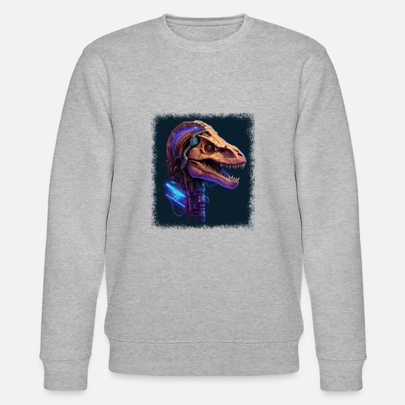 Super idée présente brachiosaure heureux - Sweat bio CHANGER Stanley/Stella Unisexe - gris chiné
