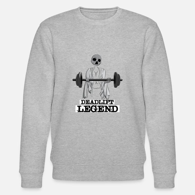 Deadlift Legend Powerlifting-Training mit - Stanley/Stella Unisex Bio-Sweatshirt CHANGER  - Grau meliert