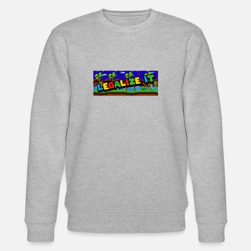 Retro 8-Bit Statement - Stanley/Stella Unisex Bio-Sweatshirt CHANGER  - Grau meliert