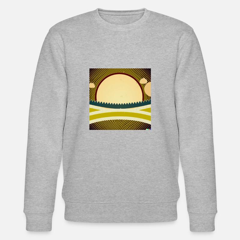 Retro landschaft - Stanley/Stella Unisex Bio-Sweatshirt CHANGER  - Grau meliert