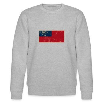 Samoa - Stanley/Stella CHANGER Unisex Organic Sweatshirt - heather grey - Front - Nik (191cm) & Marisol (170cm)