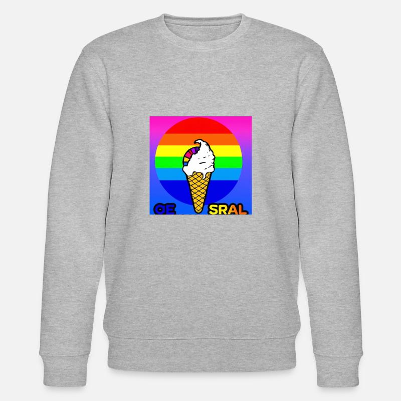 Das bunte Eis Logo - Stanley/Stella Unisex Bio-Sweatshirt CHANGER  - Grau meliert