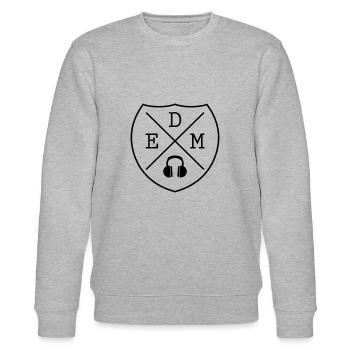 EDM Electro Techno Rave - Stanley/Stella CHANGER Unisex Organic Sweatshirt - heather grey - Front - Nik (191cm) & Marisol (170cm)