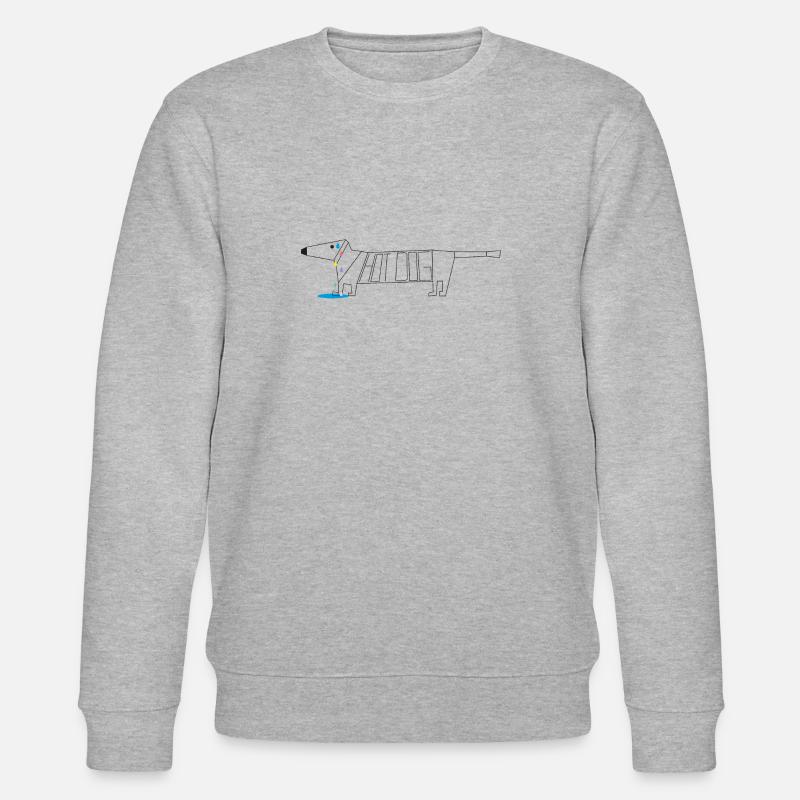 Hot Dog | schwitziger Dackel - Stanley/Stella Unisex Bio-Sweatshirt CHANGER  - Grau meliert