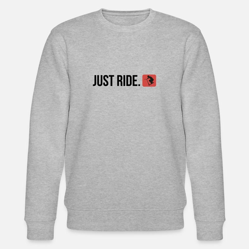 Just ride 8 - Stanley/Stella Unisex Bio-Sweatshirt CHANGER  - Grau meliert