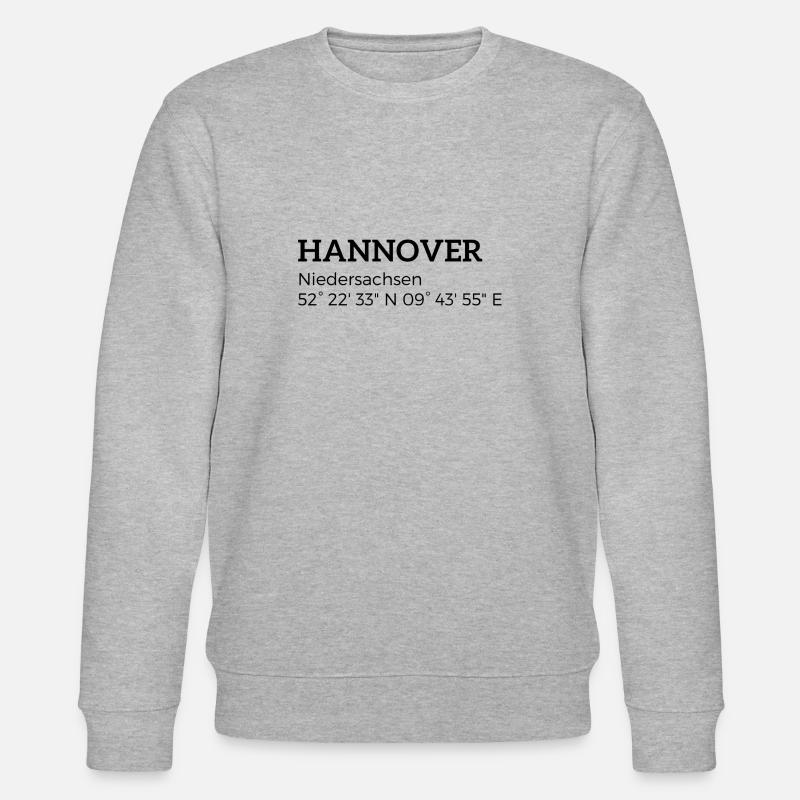 coordonnées Hanovre Basse-Saxe - Sweat bio CHANGER Stanley/Stella Unisexe - gris chiné