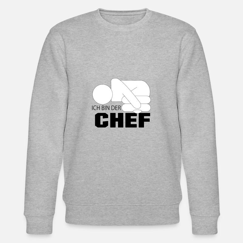 ich bin CHEF - Stanley/Stella Unisex Bio-Sweatshirt CHANGER  - Grau meliert