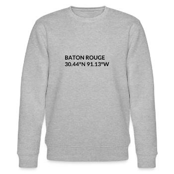 Baton Rouge Louisiana USA Koordinaten - Stanley/Stella Unisex Bio-Sweatshirt CHANGER  - Grau meliert - Vorne - Nik (191cm) & Marisol (170cm)