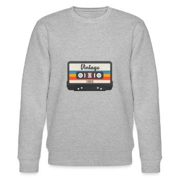 Cassette Vintage 1989 - Sweat bio CHANGER Stanley/Stella Unisexe - gris chiné - Devant - Nik (191cm) & Marisol (170cm)