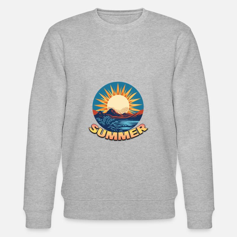 Summer Sunset Logo - Stanley/Stella Unisex Bio-Sweatshirt CHANGER  - Grau meliert