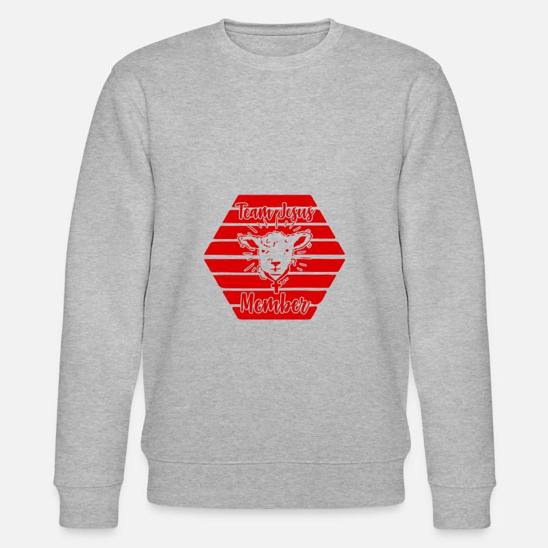 Team Jesus - Stanley/Stella Unisex Bio-Sweatshirt CHANGER  - Grau meliert