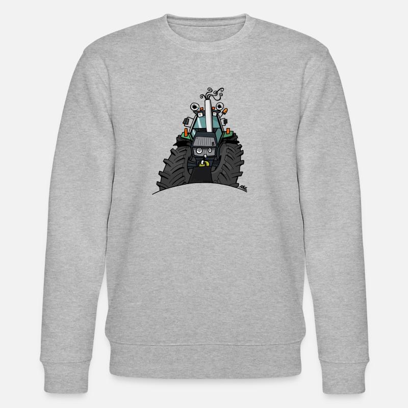 367 Grüner Traktor - Stanley/Stella Unisex Bio-Sweatshirt CHANGER  - Grau meliert
