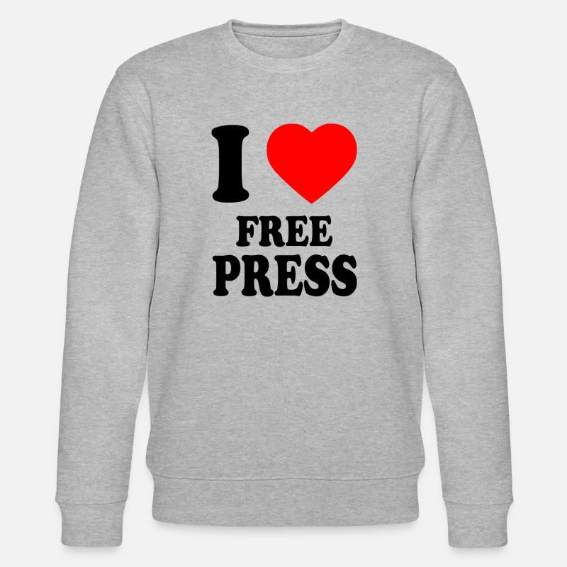 i love free press - Sweat bio CHANGER Stanley/Stella Unisexe - gris chiné