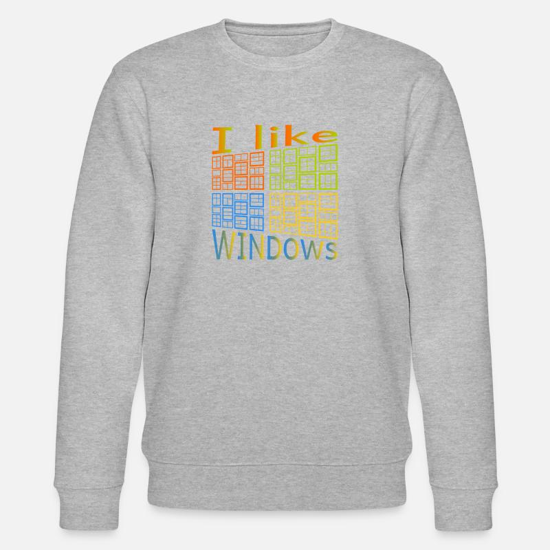 I like Windows - Stanley/Stella Unisex Bio-Sweatshirt CHANGER  - Grau meliert