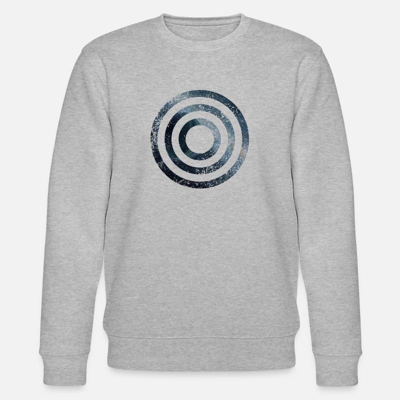 SPACE CIRCLES KREISE GRUNGE - Stanley/Stella Unisex Bio-Sweatshirt CHANGER  - Grau meliert